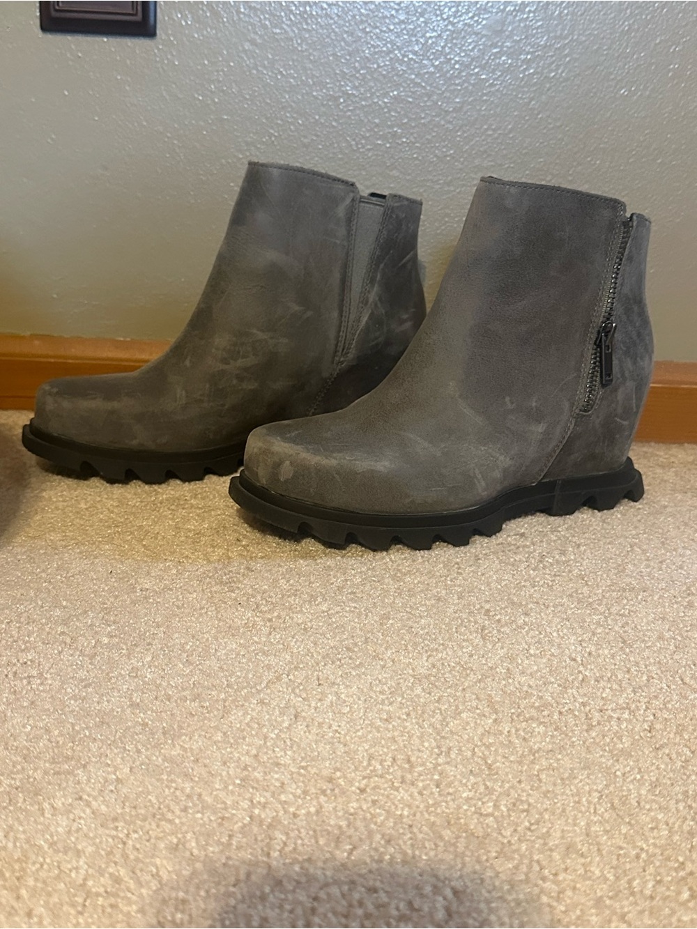 Black Sorel  Wedge Ankle Boots